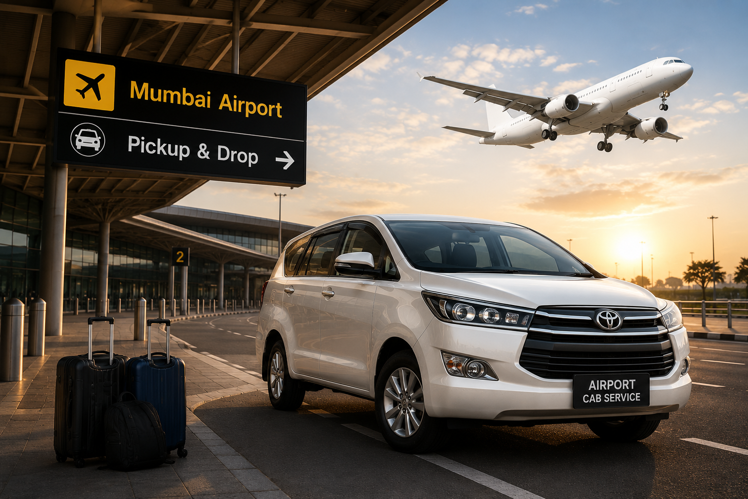 Mumbai Airport private cab service with airport pickup and drop car
