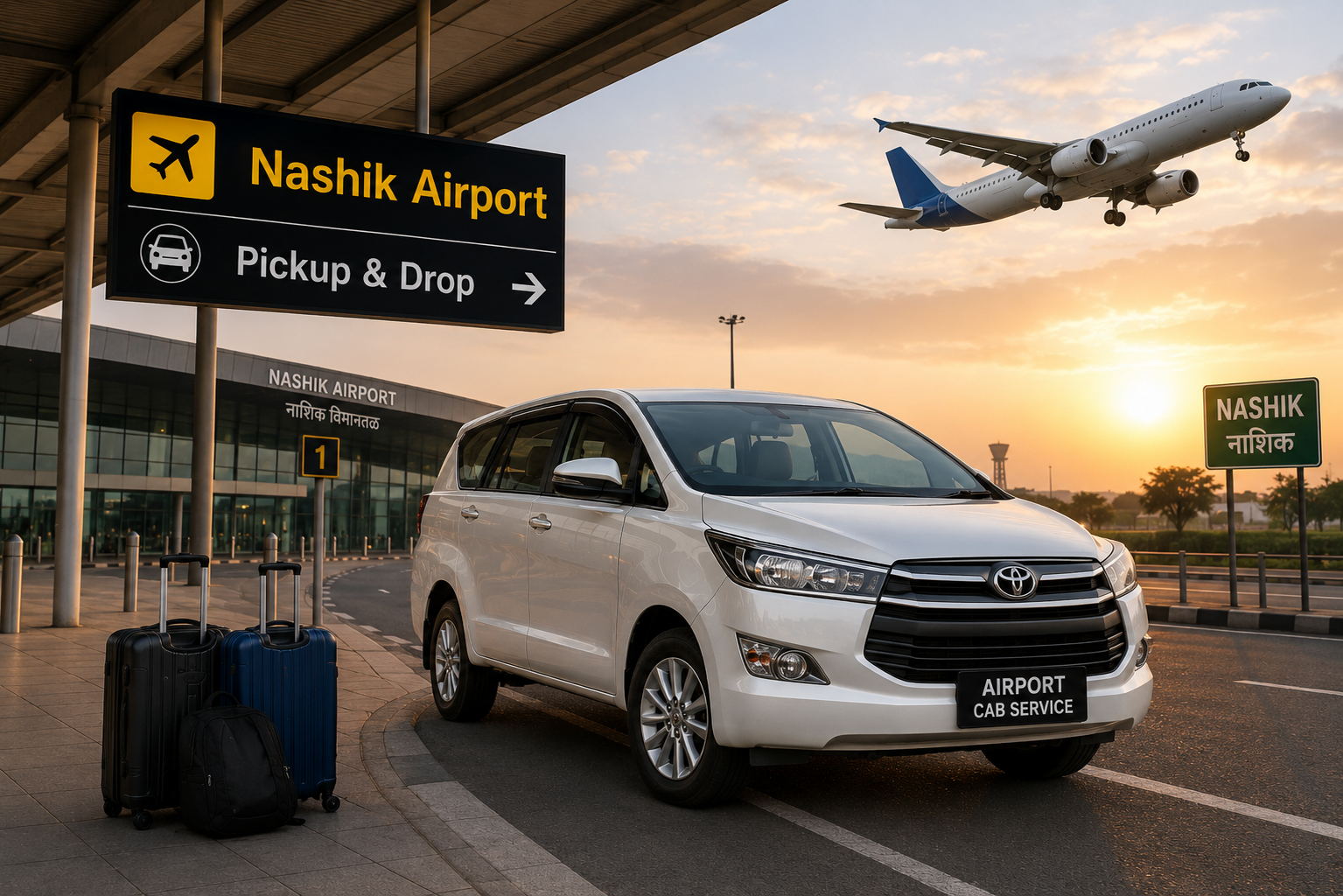 Nashik Airport private cab service for airport pickup and drop